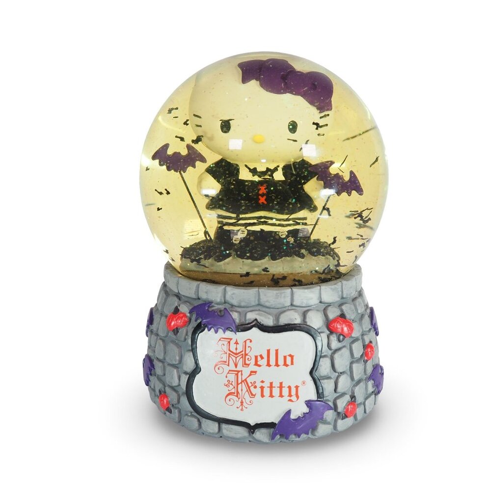Vintage 2003 Sanrio Hello Kitty Goth Bat Snowglobe‎